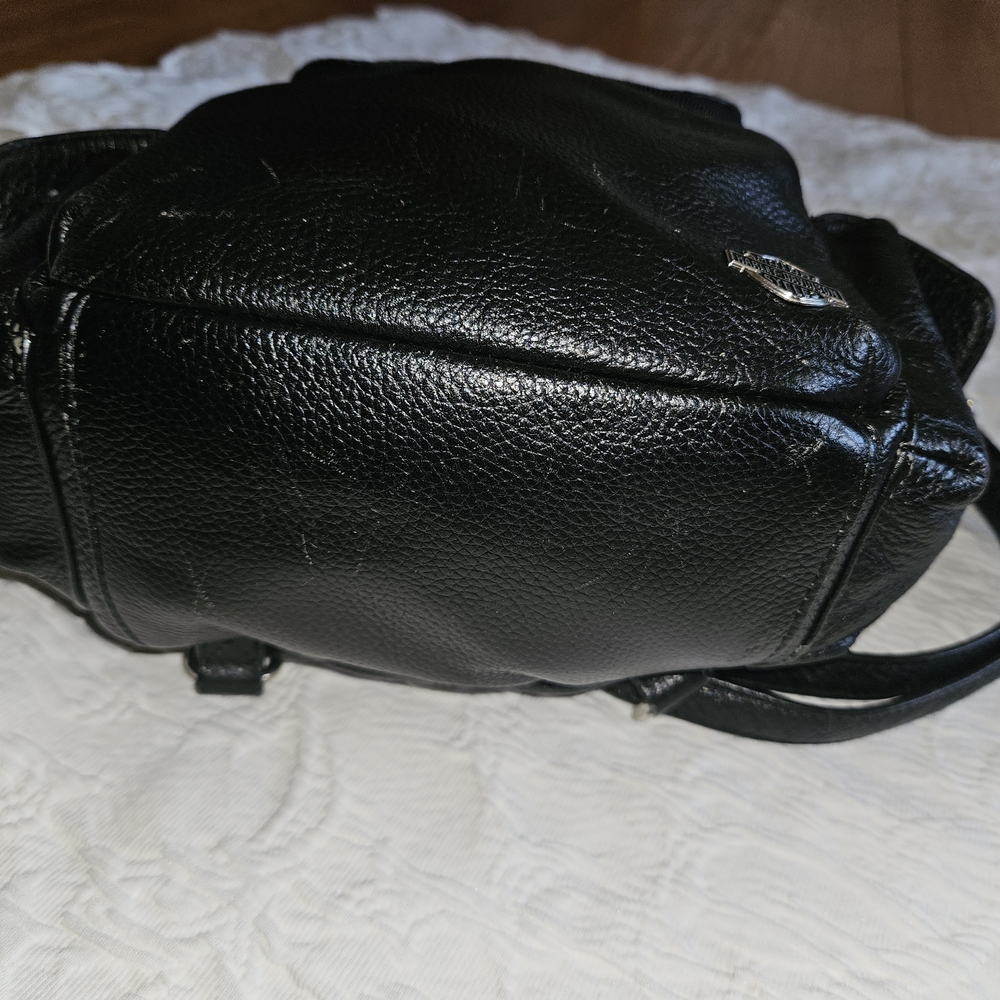 Harley-Davidson Black Leather Studded Backpack - Picture 6 of 8